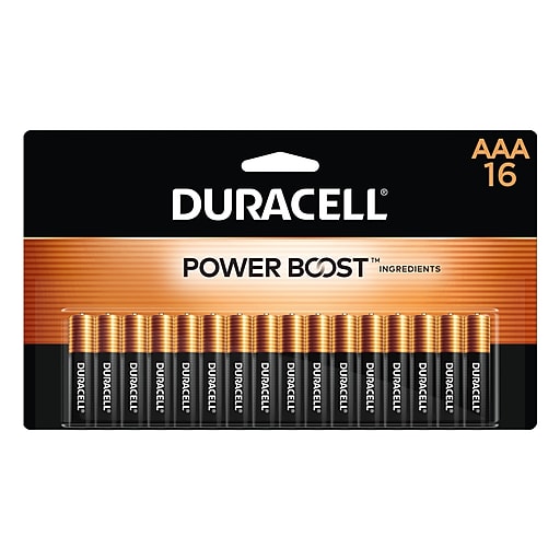 Duracell Coppertop AAA Alkaline Battery, 16/Pack (MN24B16) Staples