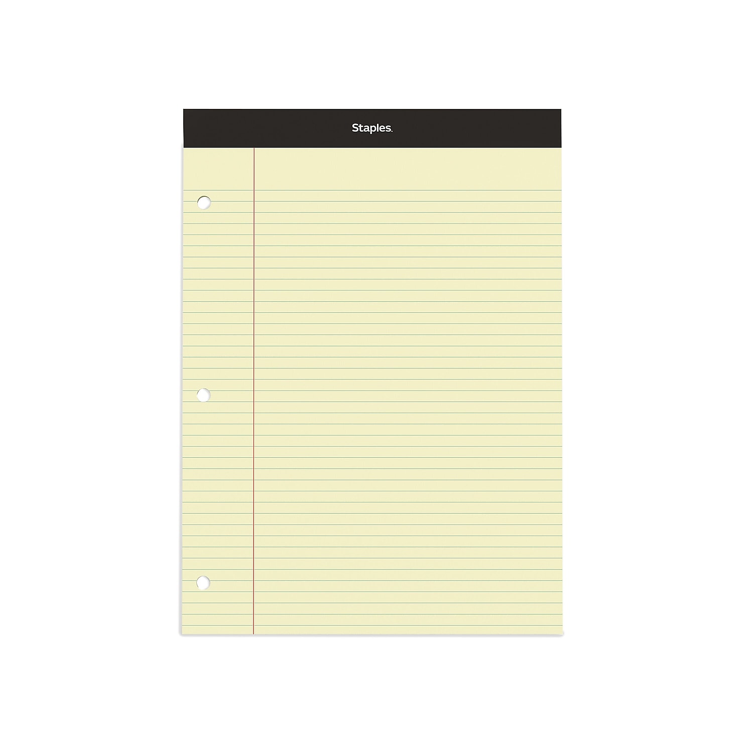 Bloc de notas Staples 8,5" x 11,75" canario estrecho 100 hojas/almohadilla (13771/18578) - Imagen 1 de 8