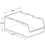 Azar Displays Large Narrow Plastic Storage Bin, Clear, 4/Pack (556712-4PK)~#|#~C6A6CA6E-BAEB-4779-83D113050293E914_sc7