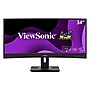 ViewSonic Ergonomic 34" 21:9 Curved UWQHD 4K 100Hz LCD Monitor, Height Adjustable, Docking Station, Black (VG3456CA)~#|#~C6A724DE-F4CD-4C7D-87C2659FDA411CB4_sc7