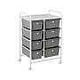 Honey-Can-Do 8-Drawer Metal/Plastic Mobile Storage Cart with Swivel Casters, White/Gray (CRT-09587)~#|#~C6A9C782-6C23-47AD-B50801739C90E7DC_sc7