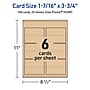 Avery Integrated Cards, 1-7/16" x 3.75", Matte Kraft Brown, 150/Pack (95289)~#|#~C6AC4D74-95A9-4B3B-BD0C998D7B47C441_sc7