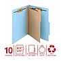Staples Heavy Duty Pressboard Classification Folder, 1-Divider, 2" Expansion, Letter Size, Light Blue, 10/Pack (ST62791)~#|#~C6AEBF55-8A16-48D3-A1EE112674326E27_sc7
