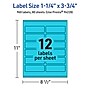 Avery Rectangle Multipurpose Labels, 1.25" x 3.75", Bright Blue, 960/Box (94228)~#|#~C6BB0C3C-6A3B-4A18-A45D460C7DEC8047_sc7