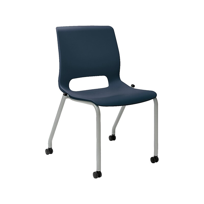 HON Motivate Office Stacking Chair, Regatta/Platinum, 2/Carton (HMG1.N.S.RE.PLAT) image 1