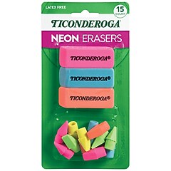 Dixon Ticonderoga Assorted Eraser, Assorted Colors, Bulk