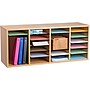 AdirOffice 500 Series 24-Compartment Literature Organizer, 39.3" x 11.8", Medium Oak (500-24-MEO)~#|#~C6C97D1D-7DB9-4ECD-A2FC1732AC843B4D_sc7