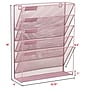 Staples 5-Pocket Metal Mesh Mountable Wall File, Letter Size, Dusty Pink (ST63848)~#|#~C6D01120-730E-410B-A57853646FD61B15_sc7