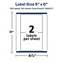 Avery Laser/Inkjet Rectangle Waterproof Multipurpose Labels, 6"  x 5", White, 100/Box (94257)~#|#~C6D10CC0-6BAE-458B-94FB9627953D0C06_sc7