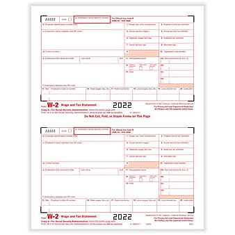 ComplyRight W-2 2-Up Federal Copy A Tax Form, 50/Pack (520150)