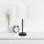 Simple Designs 19.5" LED Table Lamp, Black/White Shade (LT2024-BAW-CCLB)~#|#~C6D45FCC-343C-4630-A86DF68C2B2A2AAC_sc7