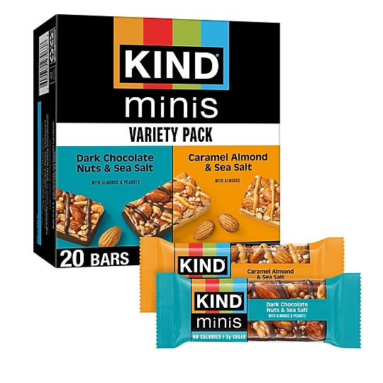 KIND Minis Gluten Free Nut Bar Variety Pack, 0.7 oz., 20 Bars/Box (PHW27964)~#|#~C6D61564-600C-4F3D-9257C3816B9EE15D_sc7