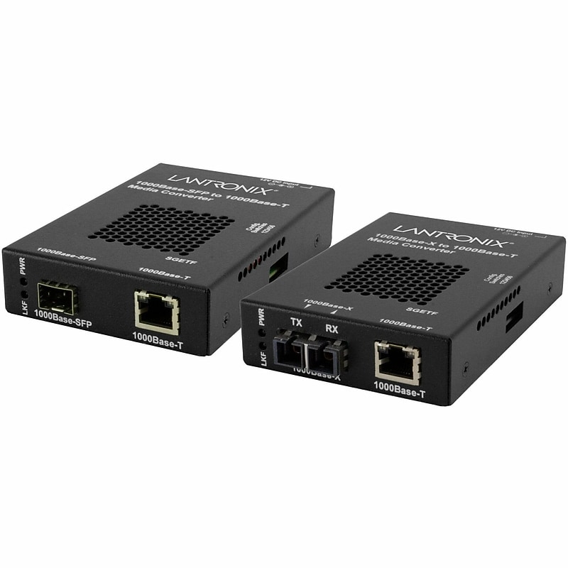 Transition Networks Gigabit Ethernet Media Converter, 1000Base‑T to 1000Base‑X SFP (SGETF1040‑110‑NA) image 1