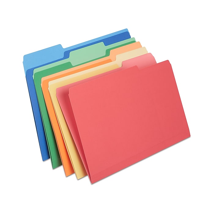 Staples Heavyweight File Folders, 1/3-Cut Tab, Legal Size