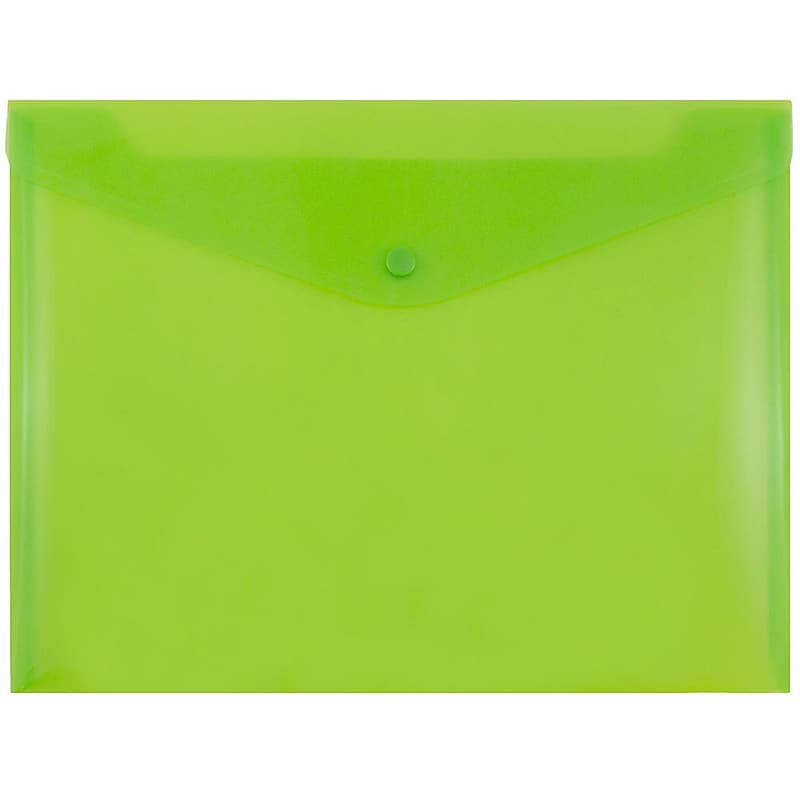 JAM Paper Premium Plastic Document File, Letter, Lime Green, 3/Pack (218S0LIX3) image 1