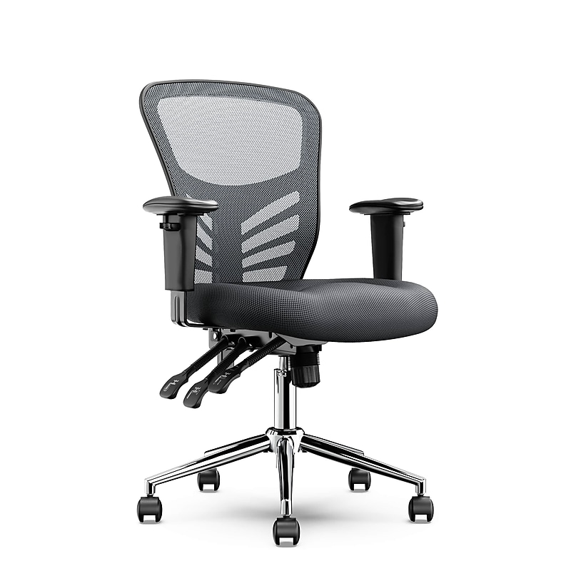 Click365 Ergonomic Mesh Swivel Task Chair, Grey (CCHR10002B) image 1