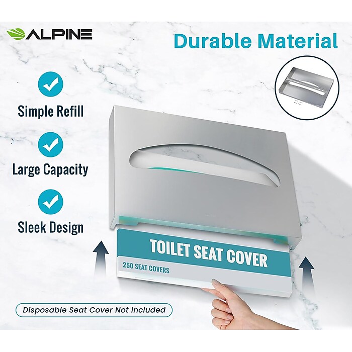 Toilet Seat Cover Dispenser Wall Mount Commercial, Half Fold Toilet