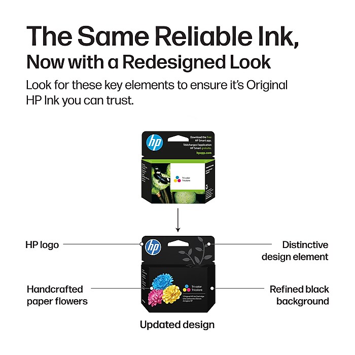 HP 60 Black/Tri-Color Standard Yield Ink Cartridge, 2/Pack