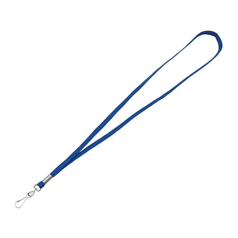Advantus Deluxe Lanyard with J-Hook, Blue, 100/Box (97129) image 1