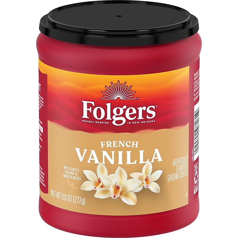 Folgers French Vanilla Ground Coffee, 9.6 oz. (2550098181) image 1