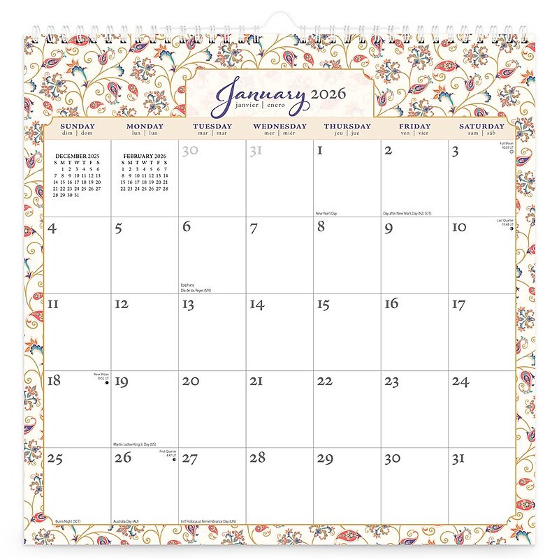 2026 BrownTrout Tuscan Delight 12" x 12" Monthly Wall Calendar (9798330706044) image 1