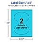 Avery Printable Oval Multipurpose Labels, 4" x 6", Bright Blue, 160/Box (94057)~#|#~C6F792A0-D7CB-4219-A01AD3B0C7B6862E_sc7