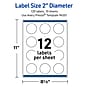Avery Round Laser Multipurpose Labels, 2" Dia., White, 120/Pack (19479399404)~#|#~C6F91A7E-6835-47DC-8202139431C38229_sc7