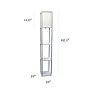Simple Designs 62.50" Etagere Organizer Storage Shelf Floor Lamp with Linen Shade, Grey (LF1014-GRY)~#|#~C70BE25A-2889-4828-88975A388D4C0EE0_sc7