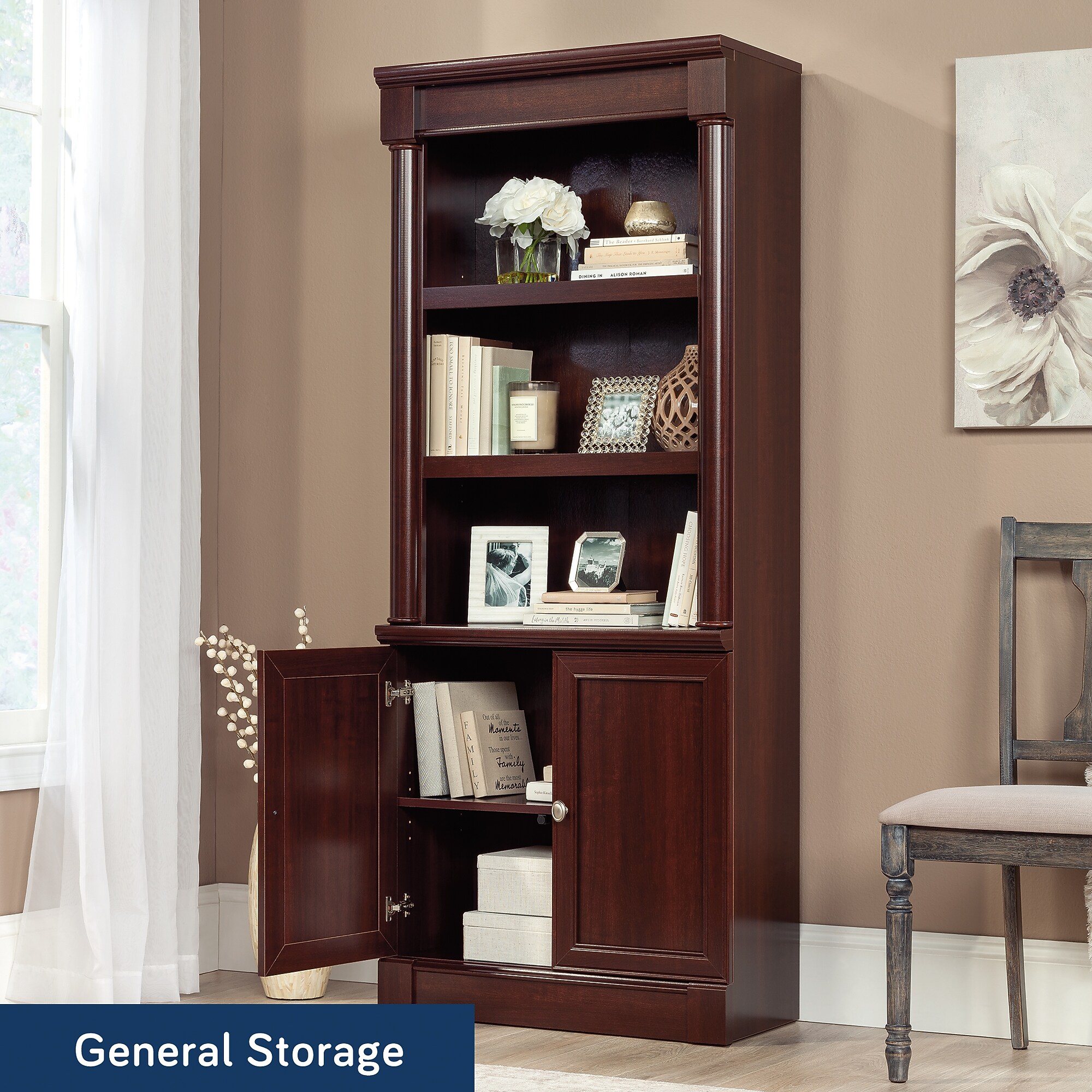 Sauder Palladia 72″H 5-Shelf Bookcase, Select Cherry (412019) Sansujyuku sansujyuku.com