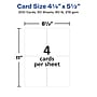 Avery Matte General Use Postcards, Matte White, 4.25" x 5.5", Inkjet, 200/Pack (08387)~#|#~C71649B0-FBCA-4A61-97AC455B67530A9E_sc7