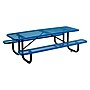 Global Industrial 8' Rectangular Picnic Table, Expanded Metal, Blue (277153BL)~#|#~C716EFC9-59E9-4B00-A1E4AEDCA4E62BA3_sc7