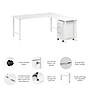 Bush Business Furniture Hustle 72"W L Shaped Computer Desk with 3 Drawer Mobile File Cabinet, White (HUS013WH)~#|#~C719079D-7A44-4AB9-9222BC7F0AA2618D_sc7
