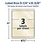 Avery Pearlized Ivory Rectangle Multipurpose Labels, 3-1/4" x 8-3/8", Ivory, 150/Box (94251)~#|#~C71A2004-13EB-4AC7-AE14E77FF4ED326A_sc7