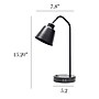 Simple Designs Sleek Essentials LED Desk Lamp, 16", with USB Ports, Black (LD1071-BLK)~#|#~C71FF08A-3D92-4A9D-8C9E5F62F92A01BE_sc7