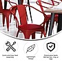 Flash Furniture Luna Indoor-Outdoor Chair with Arms, Red with Red Seat (CH31270REDPL1R)~#|#~C72010FA-E9CF-4133-9F0F437946DF2F49_sc7