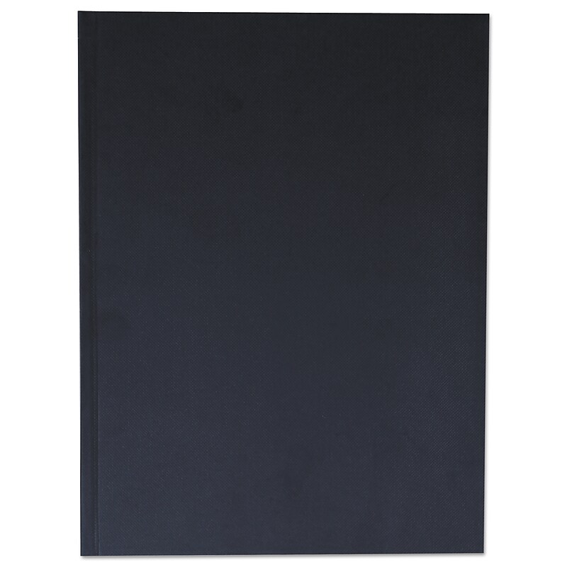 Universal Casebound Hardcover Notebook, Black Linen, 1-Subjects, 10 1/4 x 7 5/8, Each (66353) image 1
