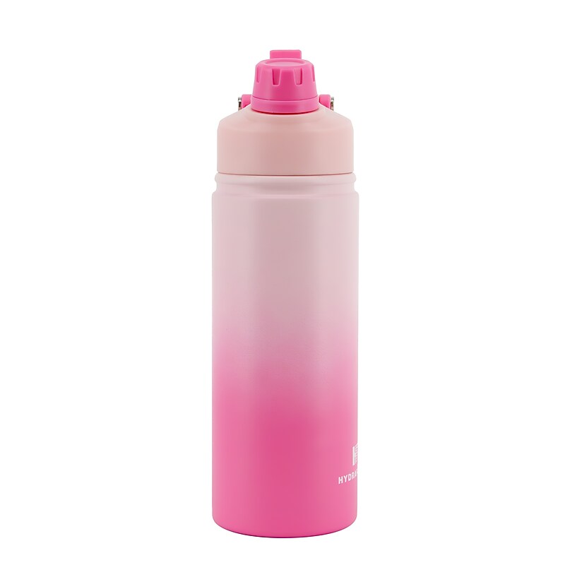 HYDRAFLOW Stainless Steel Triple Wall Insulated Water Bottle, 17 oz., Pink (374737) image 1