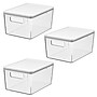 iDESIGN Small Stackable Plastic Storage Bin, Clear, 3/Pack (27994M3)~#|#~C72A96C6-1F76-4EF7-9E35586244DF7162_sc7