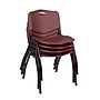 Regency 36-inch Square Laminate Table with Zeng Stacker Chairs, Burgundy (TKB3636GY47BY)~#|#~C72B01FB-A2B2-4401-A014E86B771A8304_sc7