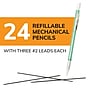 BIC Xtra Sparkle Mechanical Pencils, 0.7mm, #2 Hard Lead, 24/Pack (MPLP241-BLK)~#|#~C72B306B-BD2D-42BC-9C5CE5C383EBFC11_sc7