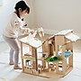 PlanToys Wooden Dollhouse with Furniture, 21.9" x 17.9" x 22.3", Green (PTS7156)~#|#~C72D4B4A-8FE4-476B-9E146148B6D80A82_sc7