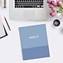 2026-2027 Blue Sky Color Block Blue Frosted 8.5" x 11" Academic Weekly & Monthly Planner, Plastic Cover (156066-A27)~#|#~C72DFA36-9625-479B-87E57D61F7718FBE_sc7
