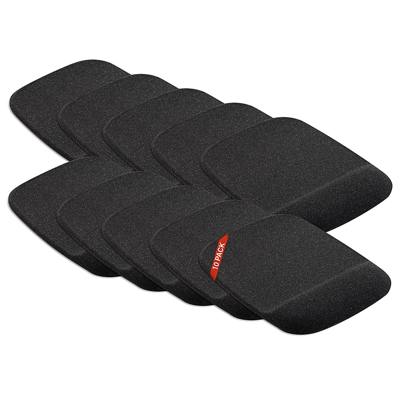 Staples TECH Gel Non-Skid Mouse Pad/Wrist Rest Combo, Black, 10/Pack (79054-VB) image 1