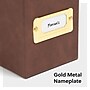 Smead 40% Recycled Vegan Leather File Box Attached Flip Top, 10" x 13", Saddle (70234)~#|#~C735159E-C5A2-4C7C-B17B77B9445E69F8_sc7