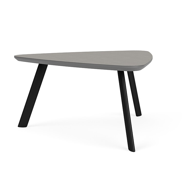 Lesro Willow 36"W x 36"D Laminate Coffee Table, Sarum Twill/Black (LX0536.SBK.TST) image 1