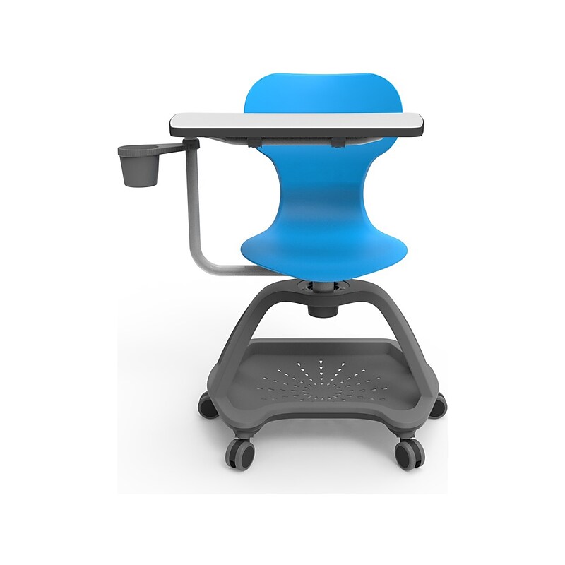 Luxor 24"W All-in-One Student Desk and Chair, Blue/Gray (STUDENT-MTACHR) image 1