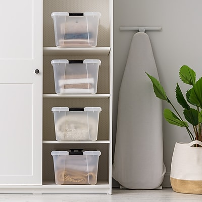 Iris Latching Plastic Hinged Closure Storage Bin - Thumbnail 5