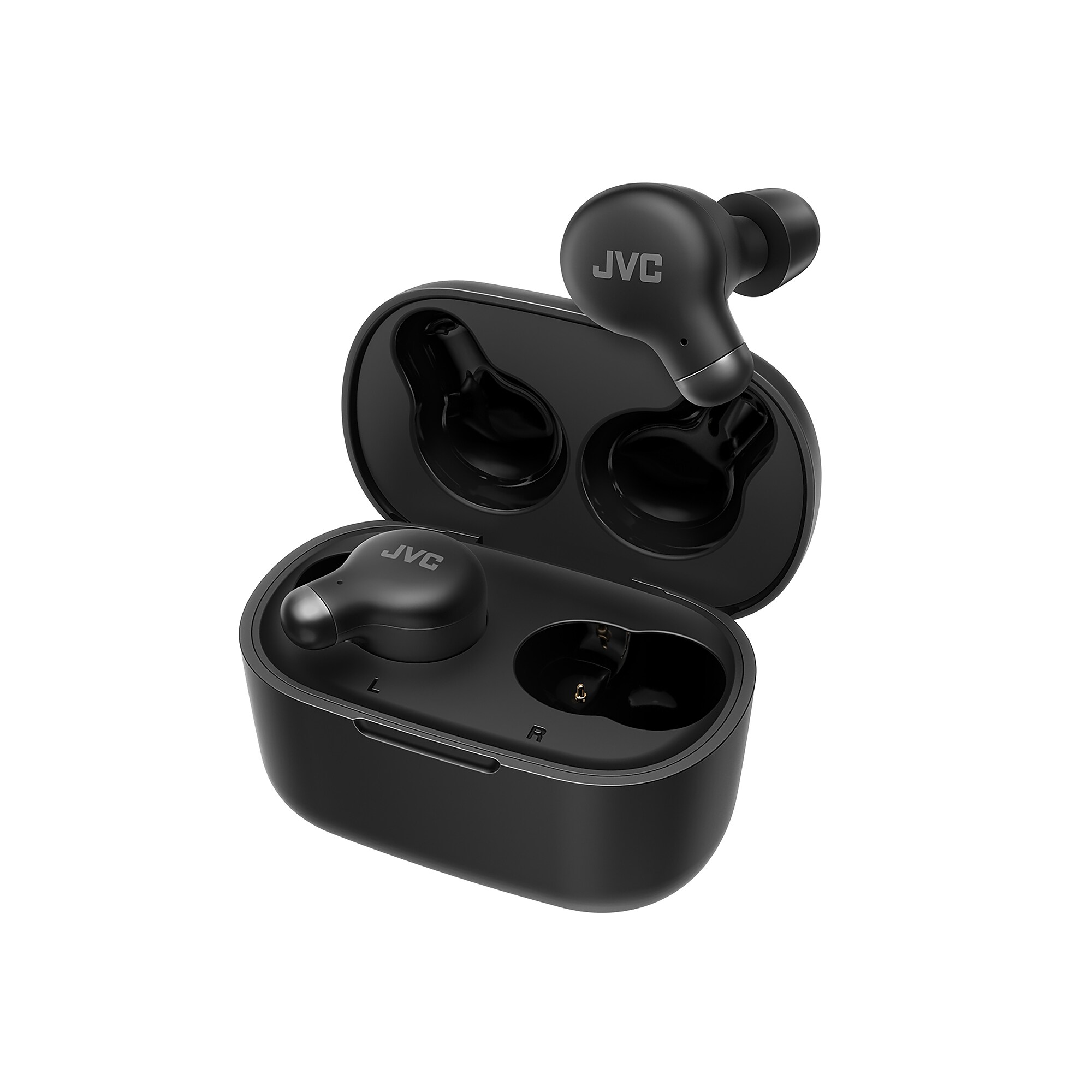 JVC Marshmallow Plus True Wireless Active Noise Canceling Earbuds with Microphone & Charging Case, Bluetooth, HA-A25T (Black) Simolary simolary.com