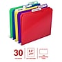 Staples File Folder, 1/3-Cut Tab, Letter Size, Plastic, Assorted Colors, 30/Box (ST62541)~#|#~C73D2089-A648-41C5-8DEB797E366B4878_sc7