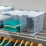 Sterilite 25 Quart Latching Storage Bin with Lid, Plastic, White, 6/Carton (14958006)~#|#~C740EBD4-3031-4209-949FAA58A8939BFD_sc7